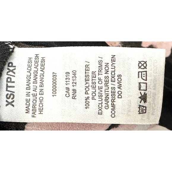 Dynamite Pullover Blouse Pink Black Floral Women Size XS Sheer Long Sleeve - Picture 9 of 11